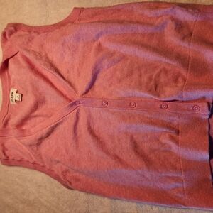 Pink Button-Up Cardigan